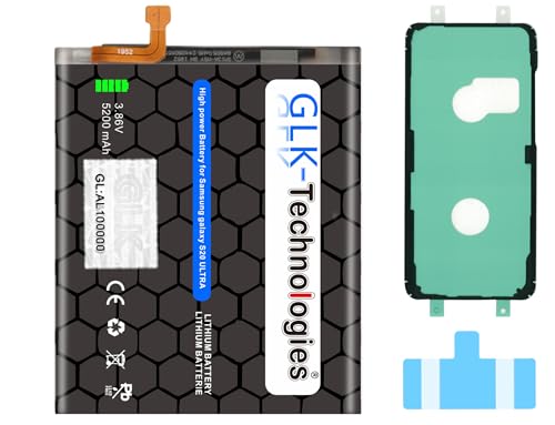 High Power Ersatzakku kompatibel mit Samsung Galaxy S20 Ultra SM-G988B | GLK-Technologies Battery | accu | 5200mAh Akku | inkl. Profi Werkzeug Set Kit NUE (S20 Ultra ohne Set) von GLK-Technologies