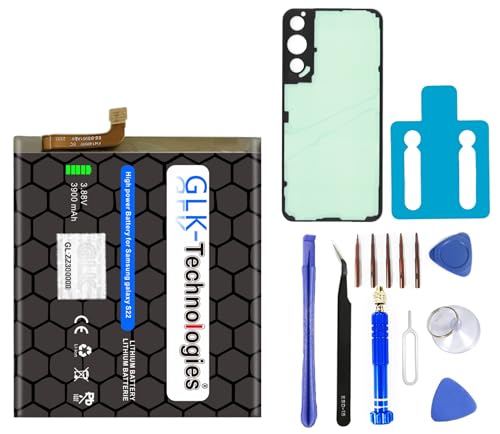High Power Ersatzakku kompatibel mit Samsung Galaxy S22 5G SM-S901 EB-BS901ABY | GLK-Technologies® Battery | accu | 3900 mAh Akku | inkl. Profi Werkzeug Set Kit NUE 2025 BJ von GLK-Technologies