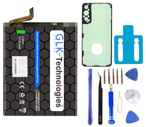 High Power Ersatzakku kompatibel mit Samsung Galaxy S22 Plus (S906B) EB-BS906ABY | GLK-Technologies® Battery | accu | 4700 mAh Akku | inkl. Profi Werkzeug Set Kit NUE von GLK-Technologies