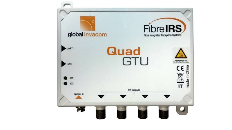 IRS Quad Abschluss Einheit MKIII  optisch -> HF-Konverter für 4 Receiver von GLOBAL INVACOM