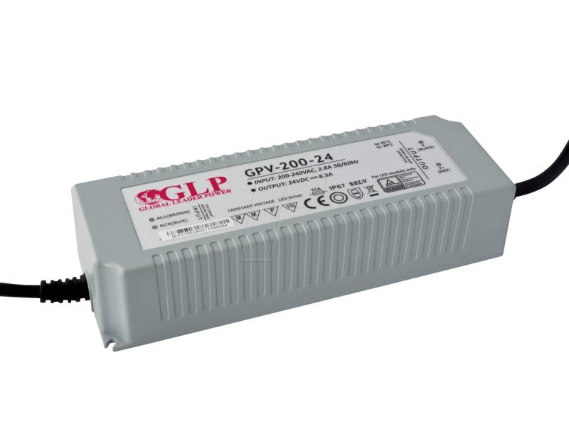 GLP GPV-200-12 - LED-Netzteil, 192 W, 12 V DC, 16 A, TÜV-geprüft, IP67 von GLOBAL LEADER POWER