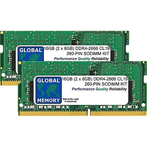 16 GB (2 x 8 GB) DDR4 2666 MHz PC4-21300 260-PIN SODIMM RAM-Kit, kompatibel mit 68,6 cm (27 Zoll) Retina 5K IMAC (2019/2020) von GLOBAL MEMORY