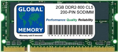 2 GB DDR2 800 MHz PC2-6400 200-PIN SODIMM RAM für Intel IMAC Early 2008 20 Zoll (2,4 GHz, 2,66 GHz) / 24 Zoll (2,8 GHz, 3,06 GHz) von GLOBAL MEMORY