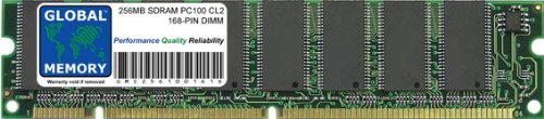 256 MB PC100 100 MHz 168-PIN SDRAM DIMM RAM für PC Desktop/Motherboards von GLOBAL MEMORY