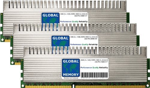 3 GB (3 x 1 GB) DDR3 1600 MHz PC3–12800 240-PIN OVERCLOCK DIMM Memory RAM KIT für PC Desktops/MAINBOARDS von GLOBAL MEMORY