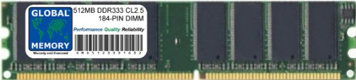 512 MB DDR, 333 MHz, PC2700, 184-poliger DIMM-Speicher, kompatibel mit PC-Desktops/Motherboards von GLOBAL MEMORY