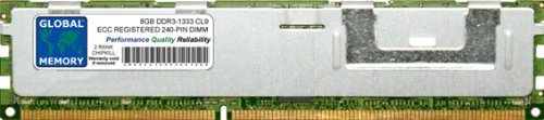 8 GB DDR3 1333 MHz PC3–10600 240-PIN ECC Registered DIMM (RDIMM) Arbeitsspeicher für Servers/WORKSTATIONS/MAINBOARDS (2, Rank Chipkill,) von GLOBAL MEMORY