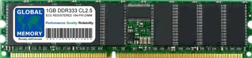GLOBAL MEMORY 1 GB DDR 333 MHz PC2700 184 ECC Registered DIMM (RDIMM) Arbeitsspeicher für Servers/WORKSTATIONS/MAINBOARDS von GLOBAL MEMORY