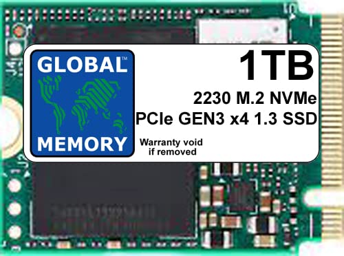 GLOBAL MEMORY 1 TB M.2 2230 PCIe Gen3 x4 NVMe Solid State Drive (SSD) für Laptops/Desktop-PCs/Server/Workstationen/Motherboards von GLOBAL MEMORY