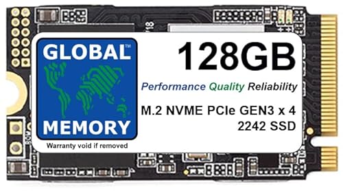 GLOBAL MEMORY 128 GB M.2 2242 PCIe Gen3 x4 NVMe Solid State Drive (SSD) für Laptops/Desktop-PCs/Server/Workstationen/Motherboards von GLOBAL MEMORY
