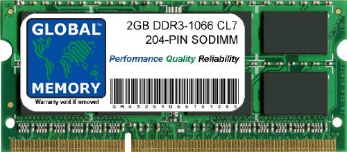 GLOBAL MEMORY 2 GB DDR3 1066 MHz PC3-8500 204-PIN SODIMM RAM für Intel IMAC (Anfang/Mitte/Ende 2009 - Mitte 2010) & Intel Mac Mini (Anfang/Mitte/Ende 2009 - Mitte 2010) von GLOBAL MEMORY