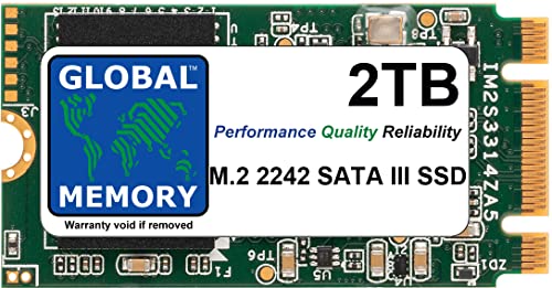 GLOBAL MEMORY 2 TB M.2 2242 NGFF SATA 3 Solid State Drive (SSD) für Laptops/Desktop-PCs/Server/Workstationen/Motherboards von GLOBAL MEMORY