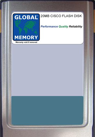 GLOBAL MEMORY 20MB Flash Card Speicher FÜR Cisco 8500 MSR SWITCHES (MEM-ASP-FLC20M) von GLOBAL MEMORY