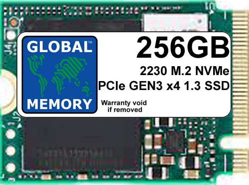 GLOBAL MEMORY 256 GB M.2 2230 PCIe Gen3 x4 NVMe Solid State Drive (SSD) für Laptops/Desktop-PCs/Server/Workstationen/Motherboards von GLOBAL MEMORY