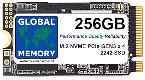 GLOBAL MEMORY 256 GB M.2 2242 PCIe Gen3 x4 NVMe Solid State Drive (SSD) für Laptops/Desktop-PCs/Server/Workstationen/Motherboards von GLOBAL MEMORY
