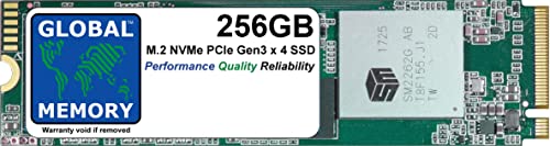 GLOBAL MEMORY 256 GB M.2 2280 PCIe Gen3 x4 NVMe Solid State Drive (SSD) für Laptops/Desktop-PCs/Server/Workstationen/Motherboards von GLOBAL MEMORY