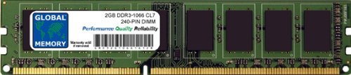 GLOBAL MEMORY 2GB DDR3 1066MHz PC3-8500 240-PIN DIMM ARBEITSSPEICHER RAM FÜR PC DESKTOPS/MAINBOARDS von GLOBAL MEMORY