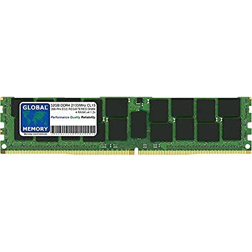 GLOBAL MEMORY 32 GB DDR4 2133 MHz PC4-17000 288-poliger ECC-registrierter DIMM (RDIMM) RAM, kompatibel mit Servern, Workstations, Motherboards (Nicht für PCs) von GLOBAL MEMORY