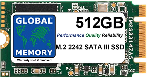 GLOBAL MEMORY 512 GB M.2 2242 NGFF SATA 3 Solid State Drive (SSD) für Laptops/Desktop-PCs/Server/Workstationen/Motherboards von GLOBAL MEMORY