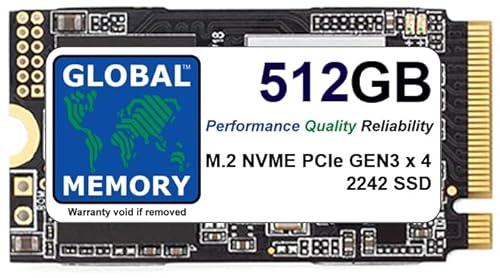 GLOBAL MEMORY 512 GB M.2 2242 PCIe Gen4 x4 NVMe Solid State Drive (SSD) für Laptops / Desktop-PCs / Server / Workstations / Motherboards von GLOBAL MEMORY