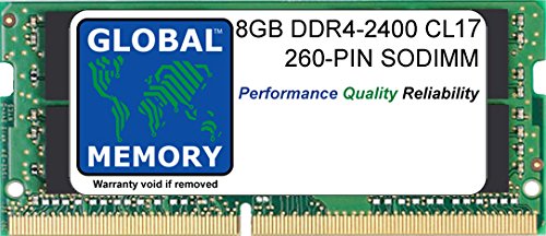 GLOBAL MEMORY 8 GB DDR4 2400 MHz PC4–19200 260-pin SODIMM-Speicher RAM für Laptops/notebooks von GLOBAL MEMORY