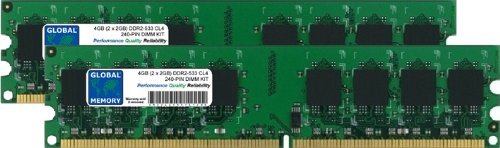 GLOBAL MEMORY Arbeitsspeicher für PowerMac G5, 4 GB (2 x 2 GB) DDR2 533 MHz PC2-4200 240-PIN DIMM RAM KIT von GLOBAL MEMORY