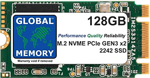 GLOBAL MEMORY NVMe Solid State Drive (SSD) für Laptops/Desktop-PCs/Server/Workstationen/Motherboards, 128 GB M.2 2242 PCIe Gen3 x2 von GLOBAL MEMORY