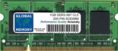 Global Memory 1GB DDR2 667MHz PC2-5300 200-Pin SODIMM Speicher RAM für Laptops/Notebooks von GLOBAL MEMORY