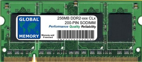 Global Memory 256 MB DDR2 400/533/667 MHz 200-PIN SODIMM Speicher RAM für Laptops/Notebooks von GLOBAL MEMORY