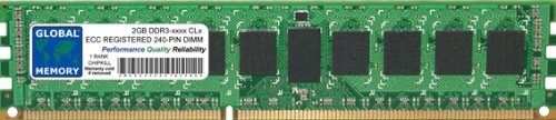 Global Memory 2GB DDR3 800/1066/1333MHz 240-PIN ECC Registered DIMM (RDIMM) Speicher RAM für Server/Workstations/Motherboards (1 Rank Chipkill) von GLOBAL MEMORY