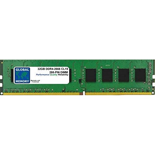 32 GB DDR4 2666 MHz PC4-21300 288-PIN DIMM RAM, kompatibel mit PC-Desktops/Motherboards von GLOBAL MEMORY