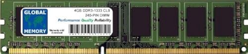 Global Memory 4GB DDR3 1333MHz PC3-10600 240pin DIMM Speicher RAM für PC Desktops/Motherboards von GLOBAL MEMORY