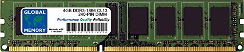Global Memory 4GB DDR3 1866MHz PC3-14900 240pin DIMM Speicher RAM für PC Desktops/Motherboards von GLOBAL MEMORY