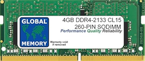Global Memory 4GB DDR4 2133MHz PC4-17000 260-Pin SODIMM Speicher RAM für Laptops/Notebooks von GLOBAL MEMORY