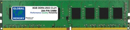 8 GB DDR4 2933 MHz PC4-23400 288-PIN DIMM RAM, kompatibel mit PC-Desktops/Motherboards von GLOBAL MEMORY