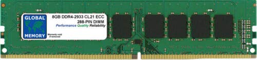 Global Memory 8GB DDR4 2933MHz PC4-23400 288-Pin ECC DIMM (UDIMM) Speicher RAM für Server/Workstations/Motherboards von GLOBAL MEMORY