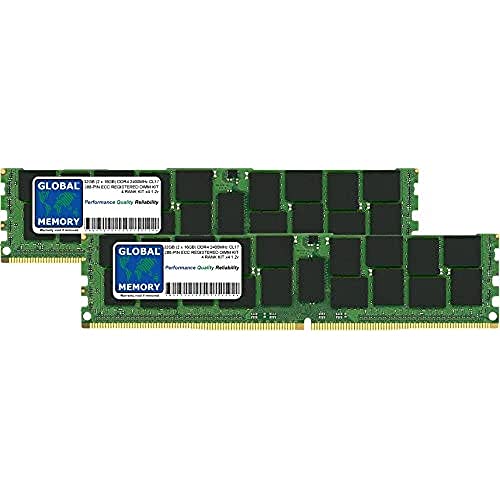 Global Memory Arbeitsspeicher (RDIMM) für Server/Workstation/Motherboards (4-Rank Kit Chipkill), 32 GB (2 x 16 GB), DDR4, 2400 MHz, PC4-19200, 288-PIN von GLOBAL MEMORY