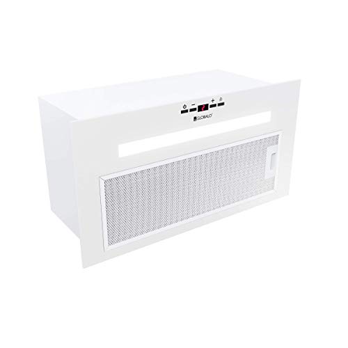 GLOBALO Dunstabzugshaube, Einbauhaube für Küche, Flachlüfter, Fettfilter, Unterbauhaube mit Beleuchtung, Einbaubreite 80 cm, 4 Leistungsstufen, Lackierter Stahl, Agendero 80.2 White, Weiß GLOBALO Dunstabzugshaube, Einbauhaube für Küche, Flachlüfter, Fettfilter, Unterbauhaube mit Beleuchtung, Einbaubreite 80 cm, 4 Leistungsstufen, Lackierter Stahl, Agendero 80.2 White, Weiß von GLOBALO