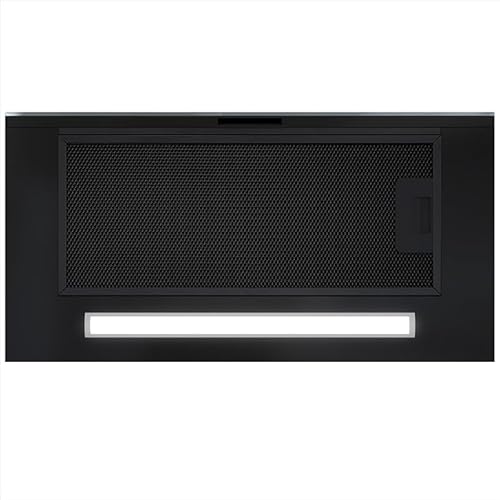GLOBALO Dunstabzugshaube, Einbauhaube für Küche, mit Beleuchtung, Einbaubreite 60 cm, 3 Leistungsstufen, Teslo 60.1 Black, Schwarz [Energieklasse B] von GLOBALO