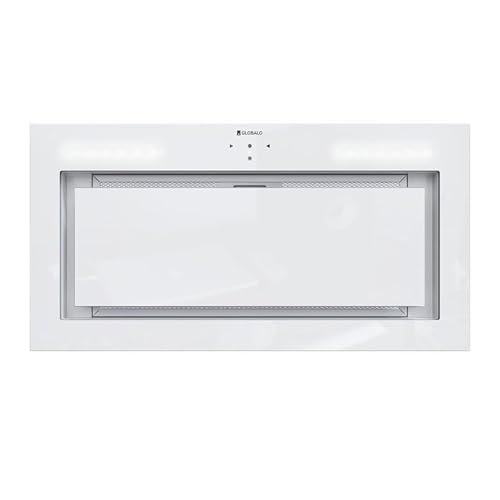 GLOBALO Dunstabzugshaube, Einbauhaube für Küche, mit Beleuchtung, Einbaubreite 60 cm, Zwei Betriebsarten Auspuff und Absorber, Lumotion 60.1 White, Weiss [Energieklasse B] von GLOBALO