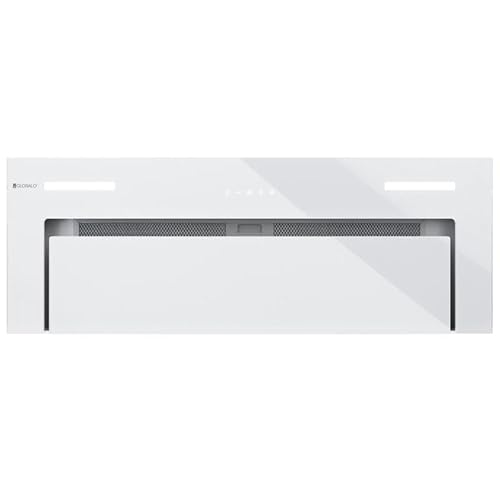GLOBALO Einbau-Dunstabzugshaube, Unterschrank Küche Dunstabzugshaube, Einbau-Dunstabzugshaube, Serie aus gehärtetem Glas, Gingero 80.1 White von GLOBALO