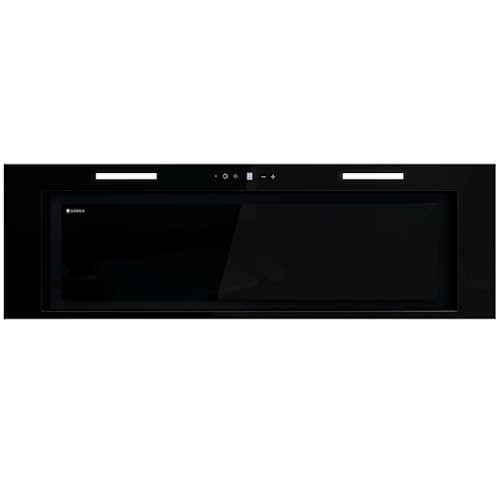 GLOBALO Einbau-Dunstabzugshaube 90cm, Unterschrank Küche Dunstabzugshaube, Einbau-Dunstabzugshaube, Unterschrank Küche Stahl Serie, lackierter Stahl, gehärtetes Glas, Materi 90.1 White von GLOBALO