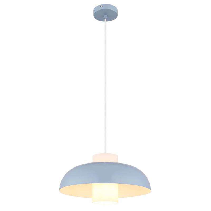 Hängeleuchte, Glas, opal, blau, D 38 cm von GLOBO LIGHTING