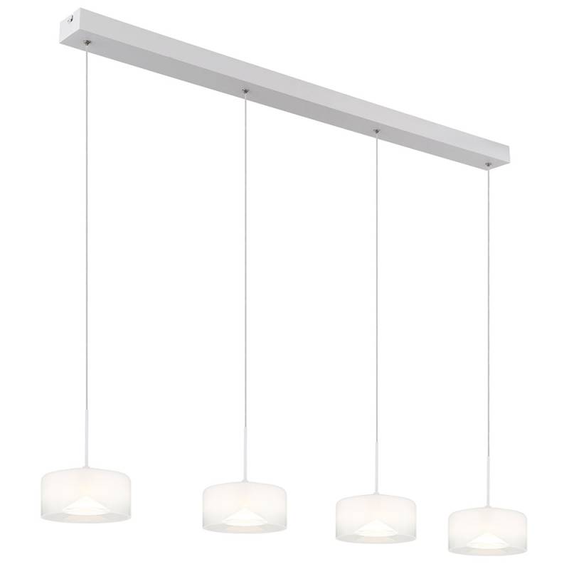LED Hängeleuchte weiß matt, Glas opal, H 150 cm von GLOBO LIGHTING