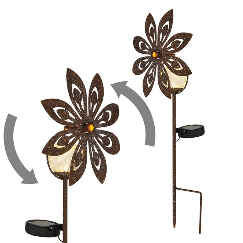 LED Solarleuchte, Glaskugel, Windrad, gelb, H 50 cm von GLOBO LIGHTING