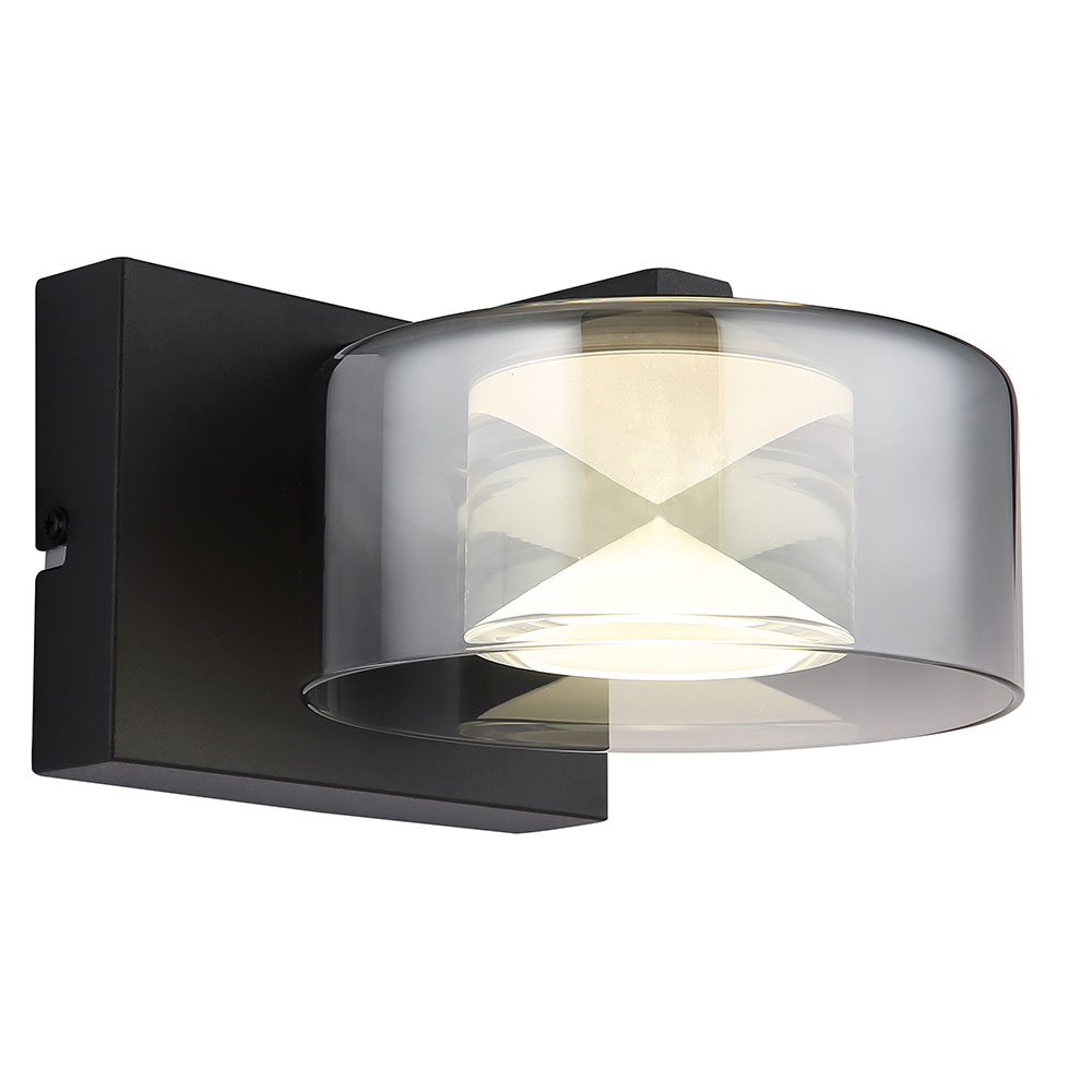 LED Wandleuchte, schwarz, 1 flammig, B 15 cm LED Wandleuchte, schwarz, 1 flammig, B 15 cm von GLOBO LIGHTING