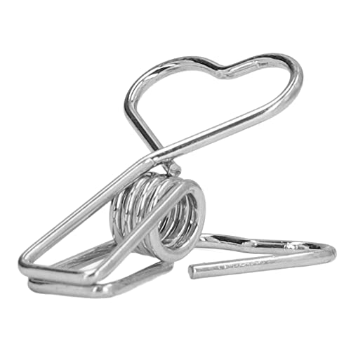 20pcs Goldpapier Clips Bulk Pack, Antirust Beschichtete Büroversorgungen für Dokument Binding School Home Office Organisator Kleiner Schreibtischzubehör (SILVER) von GLOGLOW