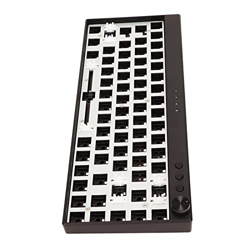 GLOGLOW DIY Mechanische Tastatur, Individuelle Mechanische Tastatur, Ergonomisch, Hohe Härte, 68 Tasten für Heimwerker (Schwarz) von GLOGLOW
