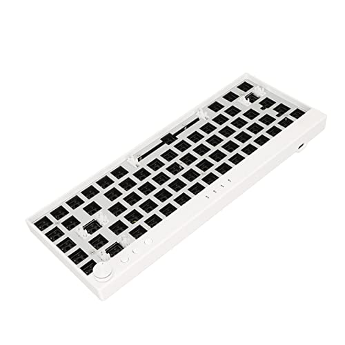 GLOGLOW DIY Mechanische Tastatur, Individuelle Mechanische Tastatur, Ergonomisch, Hohe Härte, 68 Tasten für Heimwerker (Weiss) von GLOGLOW