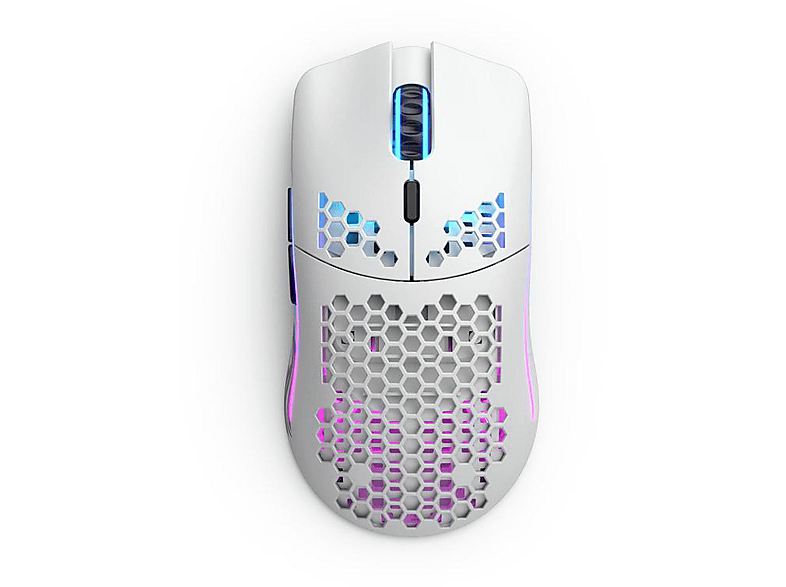 GLORIOUS GAMING Model O wireless Gaming-Maus, Weiß matt (Sekundärfarbe: Schwarz, Grau) von GLORIOUS GAMING